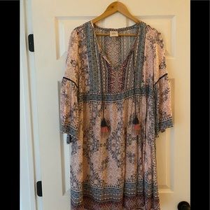 Knox rose dress with tassels. Size S